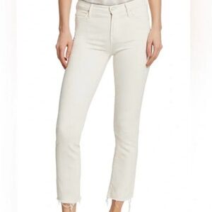 MOTHER rascal crop fray cream puff 31